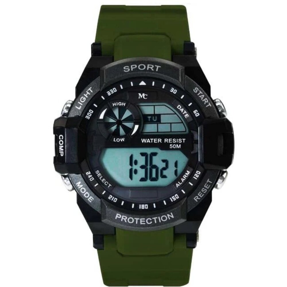 50mm Women Men's Sport Digital Alarm Quartz Military Army Waterproof Wrist Watch